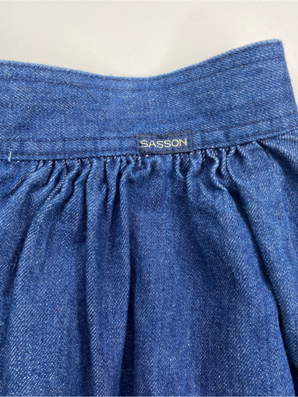 Vintage Sasson Dead-stock Denim MidiSkirt with Pockets Sz 18 (runs small) - Picture 7 of 11